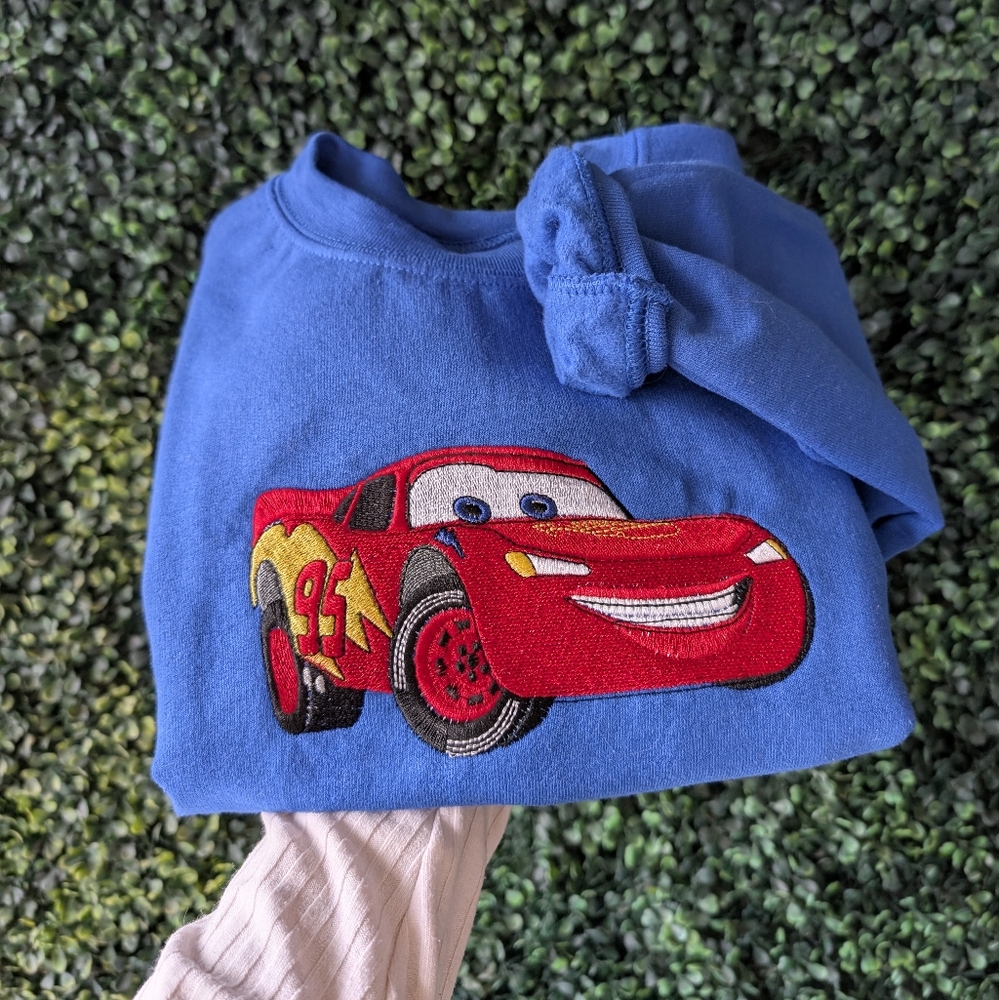 Cars lightning McQueen embroidery sweatshirt